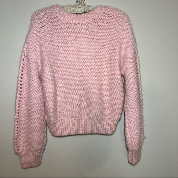 Paris Atelier & Other Stories Wool Mohair Blend Pink Sweater Size Small - Picture 3 of 6